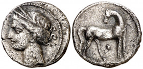 Cartagonova (Cartagena). 1/2 siclo. (FAB. 500) (ACIP. 577). 3,54 g. MBC+.