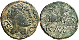 Celsa (Velilla de Ebro). As. (FAB. 773) (ACIP. 1490). Pátina verde. 16,18 g. MBC.