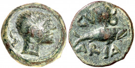 Cunbaria (Las Cabezas de San Juan). Semis. (FAB. 878) (ACIP. 2620). Pátina verde. 5,57 g. MBC+.