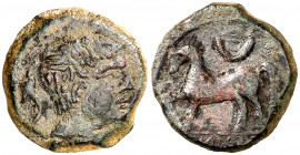 Icalcuscen (Iniesta). Semis. (FAB. 1401) (ACIP. 2080). Campos repasados en reverso. Escasa. 4,33 g. (MBC).