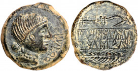 Obulco (Porcuna). As. (FAB. 1785) (ACIP. 2215). 14,76 g. MBC+.