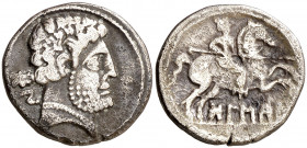 Bolscan (Huesca). Denario. (FAB. 1911) (ACIP. 1417). 3,87 g. MBC-.