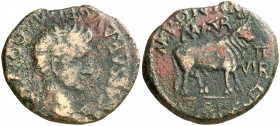Tiberio. Turiasu (Tarazona). As. (FAB. 2450 var) (ACIP. 3291a var). 11,58 g. BC+/MBC-.
