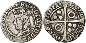 Ferran II (1479-1516). Perpinyà. Croat. (Cru.V.S. 1156) (Badia 921) (Cru.C.g. 3075h). Ex Áureo & Calicó 24/01/2019, nº 174. Rara. 2,96 g. MBC.