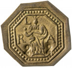 Manresa. La Seu. Pellofa. (Cru.L. 1791). Contramarcas: 2-2. Latón. 1,86 g. EBC.