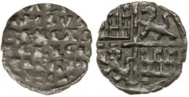Alfonso X (1252-1284). Marca: estrella. Dinero de las 6 líneas. (AB. 234). 0,66 g. MBC-/MBC.