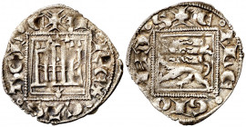 Alfonso XI (1312-1350). Coruña. Novén. (AB. 356). Grieta. 0,55 g. (MBC+).