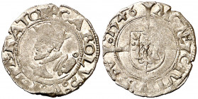 1546. Carlos I. Besançon. 1/2 carlos. (Vti. falta). 0,77 g. MBC.