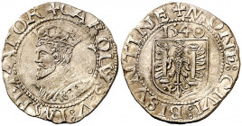 1540. Carlos I. Besançon. 1 carlos. (Vti. falta). 1,20 g. MBC+.