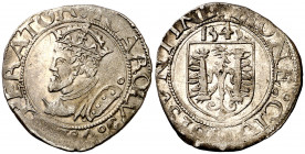 1545. Carlos I. Besançon. 1 carlos. (Vti. falta). 1,29 g. MBC+.