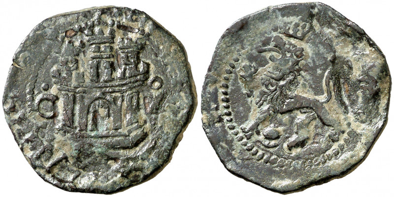 s/d. Felipe II. Cuenca. 1 ochavo. (AC. 56). Golpecitos. Escasa. 4,09 g. MBC-.
