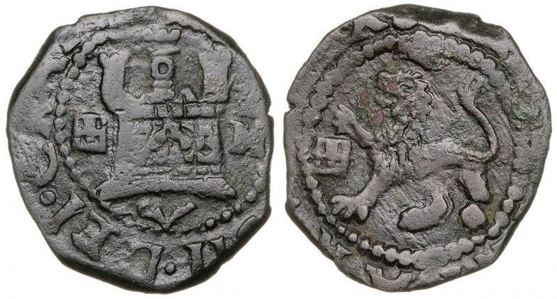 s/d. Felipe II. Segovia. IM. 1 ochavo. (AC. 62). 3,18 g. MBC-.