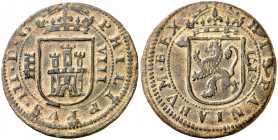 1619. Felipe III. Segovia. 8 maravedís. (AC. 339). 5,28 g. MBC.