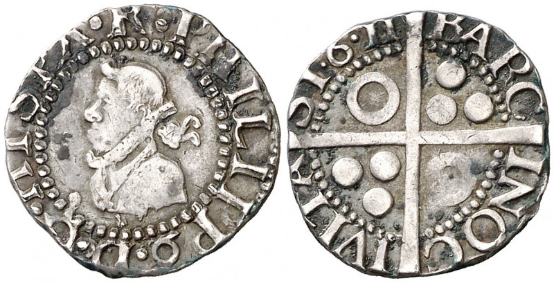1611. Felipe III. Barcelona. 1/2 croat. (AC. 369). Ex Colección Josep Cruxent i ...