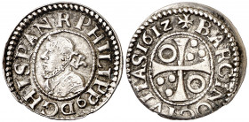 1612. Felipe III. Barcelona. 1/2 croat. (AC. 375) (Cru.C.G. 4342b). 1,37 g. MBC+.