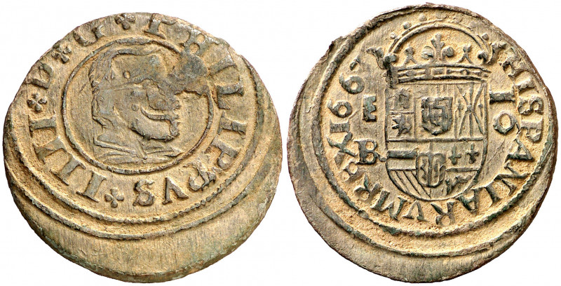 1663. Felipe IV. Segovia. BR. 16 maravedís. (AC. 489). 4,91 g. MBC+.