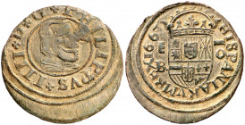 1663. Felipe IV. Segovia. BR. 16 maravedís. (AC. 489). 4,91 g. MBC+.