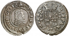 1664. Felipe IV. Trujillo. M. 16 maravedís. (AC. 507). 4,05 g. MBC/MBC+.
