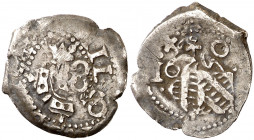 1650. Felipe IV. Valencia. 1 divuitè. (AC. 823). Doble acuñación en ambas caras. 2,07 g. MBC.