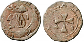 s/d. Carlos II. Mallorca. 1 dobler. Falsa de época. 1,01 g. (MBC).