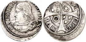 17(...). Carlos III, Pretendiente. Barcelona. 1 croat. (AC. tipo 6). 2,32 g. MBC+.