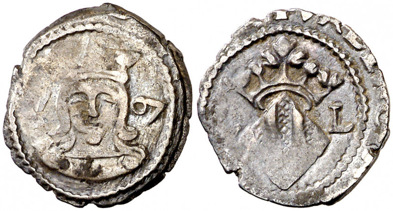 1707. Carlos III, Pretendiente. Valencia. 1 divuité. (AC. 25). 1,57 g. MBC-.