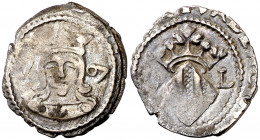 1707. Carlos III, Pretendiente. Valencia. 1 divuité. (AC. 25). 1,57 g. MBC-.