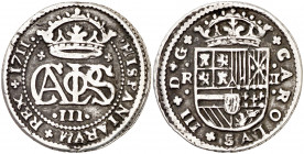 1711. Carlos III, Pretendiente. Barcelona. 2 reales. (AC. 32). 4,67 g. MBC.