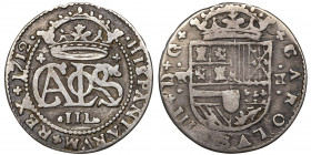 1712. Carlos III, Pretendiente. Barcelona. 2 reales. (AC. 33). Canto limado. 4,04 g. (MBC).