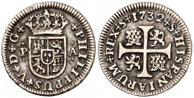 1732. Felipe V. Sevilla. PA. 1/2 real. (AC. 338). 1,40 g. MBC.