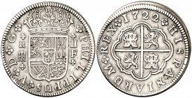 1722. Felipe V. Segovia. F. 2 reales. (AC. 956). 5,20 g. MBC+/MBC.