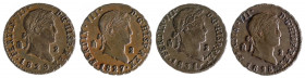 1827 a 1829 y 1831. Fernando VII. Segovia. 2 maravedís. Lote de 4 monedas. A examinar. MBC-/MBC+.