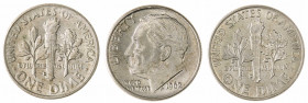 Estados Unidos. 1962. D (Denver). 1 dime. (Kr. 195). Lote de 3 monedas. A examinar. AG. EBC+.