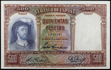 1931. 500 pesetas. (Ed. C12) (Ed. 361). 25 de abril, Elcano. Esquinas rozadas. S/C-.