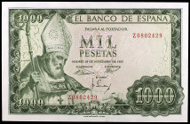 1965. 1000 pesetas. (Ed. D72a) (Ed. 471b). 19 de noviembre, San Isidoro. Serie Z. Ligeras ondulaciones. S/C-.