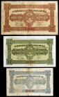 Espluga de Francolí. 25, 50 céntimos y 1 peseta. (T. 1092 a 1094). 3 billetes, serie completa. BC/MBC.