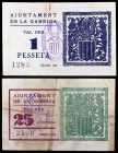 La Garriga. 25 y 50 céntimos. (T. 1270 y 1271). 2 billetes, serie completa. BC+/MBC.