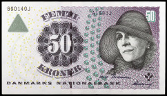 Dinamarca. 1999. Banco Nacional. 50 coronas. (Pick 55a). Karen Blixen. EBC+.