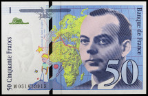 Francia. 1999. Banco de Francia. 50 francos. (Pick 157Ad). Le Petit Prince - Antoine de Saint-Exupéry. S/C-.