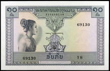 Laos. s/d (1962). Banco Nacional. 10 kip. (Pick 10b). S/C-.