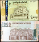 República Árabe del Yemen. s/d (1998). Banco Central. 1000 rials. (Pick 32). Palacio de Seiyun. S/C-.