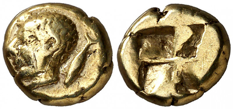(500-450 a.C.). Misia. Kyzikos. Hekté. (S. falta) (BMC. XV, falta). 2,59 g. MBC....