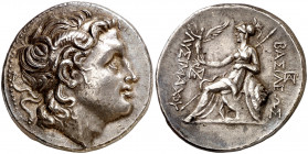 (288-281 a.C.). Lisímaco (323-281 a.C.). Anfípolis. Tetradracma. (S. 6814 var) (CNG. III, 1750l). Bella. 17,17 g. EBC.