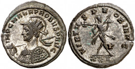 (278/280 d.C.). Probo. Antoniniano. (Spink 12071 var) (Co. 896) (RIC. 816). Restos del plateado original. 3,85 g. EBC-.
