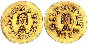 Suintila (621-631). Barbi (Antequera). Triente. (CNV. 284.4) (R.Pliego 366e). Bella. 1,43 g. EBC.