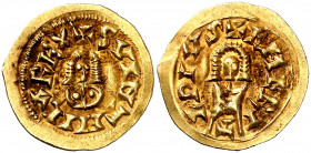 Suintila (621-631). Emerita (Mérida). Triente. (CNV. 327) (R.Pliego 393a). 1,51 g. MBC+.