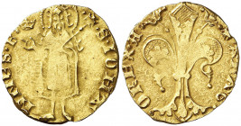 Alfons IV (1416-1458). València. Florí. (Cru.V.S. 811.1) (Cru.C.G. 2832). Marca: corona. Letras A latinas excepto la del nombre del rey. Ex Áureo & Ca...