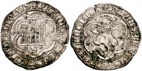 Pedro I (1350-1368). Sevilla. Blanca de ¿2 maravedís?. (AB. 388). Manchitas. Escasa. 2,68 g. MBC+.