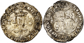 Enrique II (1368-1379). Sevilla. Real de vellón de busto. (AB. 443.1). Vellón rico. Escasa así. 3,11 g. MBC.