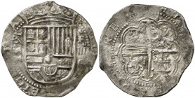 1591/0. Felipe II. Granada. F. 4 reales. (AC. 486). Ex Áureo 02/07/1998, nº 553. Ex Colección Princesa de Éboli 20/10/2016, nº 62. Rara. 12,47 g. MBC...